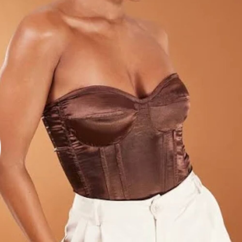 Brown Satin Corset